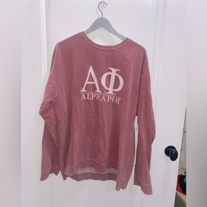 Size Large Oversized Alpha Phi Sorority Crewneck